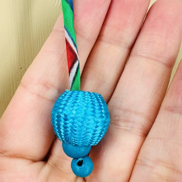 Shahida Parides Convertible Blue Multi Printed Silk Maxi Dress Eclectic One Size - Picture 9 of 10